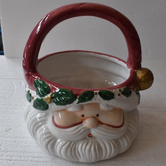 Holiday at Home Earthenware Santa Basket - Picture 1 of 2